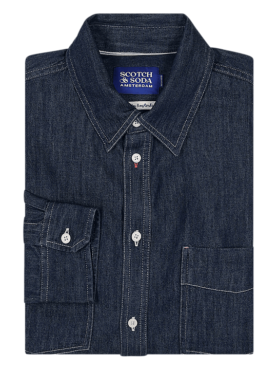 Scotch & Soda Denim Shirt Relaxed Fit Men's Shirt