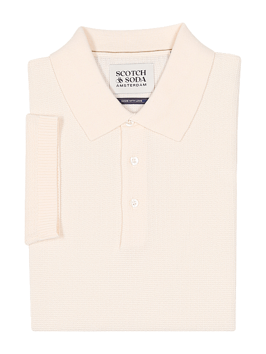 Scotch & Soda Polo Shirt Structured Knit Chemise Polo Homme