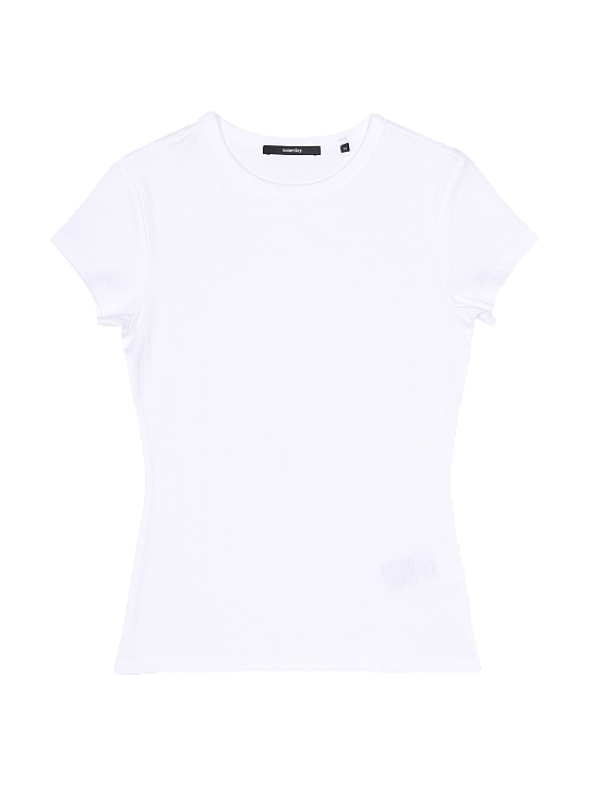 Someday Kleoh T-Shirt V-Neck Rib Damen T-Shirt