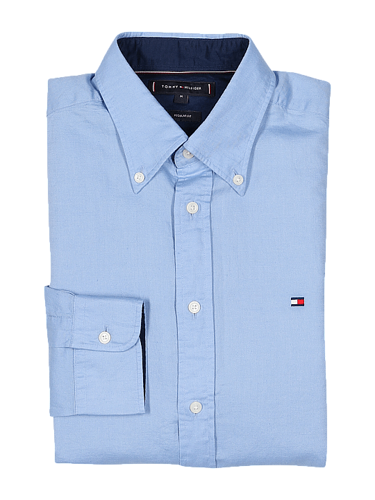 Tommy Hilfiger Shirt Linen Blend Herren Hemd