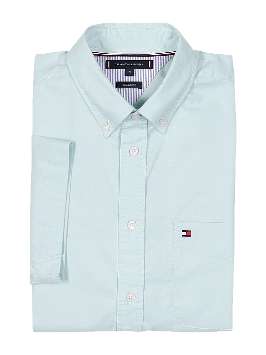 Tommy Hilfiger Shirt Short Sleeve Light Oxford Herren Hemd