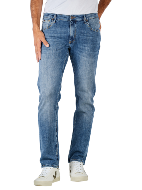 Damien Men's Slim Fit Regular Waist Straight Leg Jeans Mid Blue – CROSS  JEANS