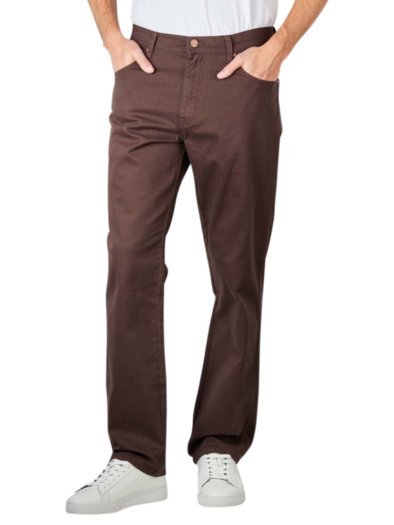 Wrangler Texas Stretch Jeans Straight Fit in Brown 