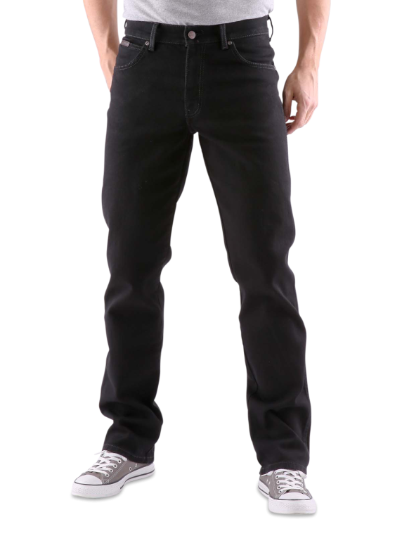 Wrangler Texas Stretch Jeans Straight Fit in Black 